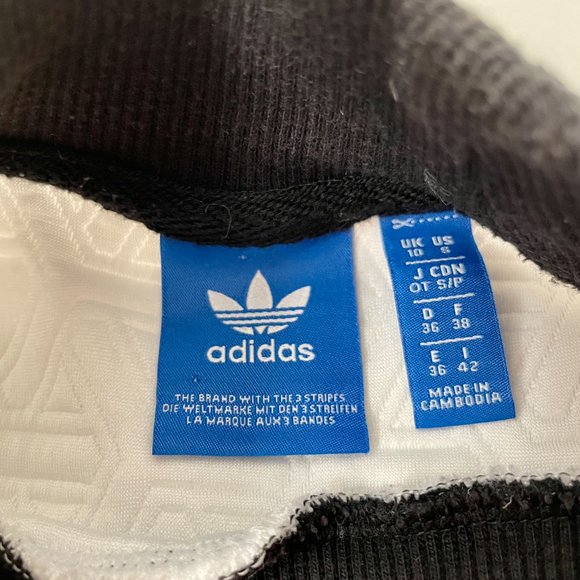 Adidas Originals Trefoil Logo White Pullover Quilted Sweater, Size S (oversized) - Picture 7 of 9